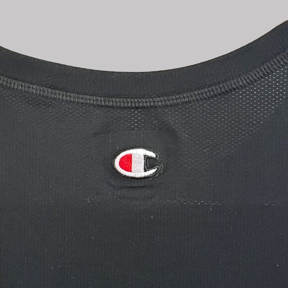 Champion Tank Top Mens Large Black Moisture Wicking Sleeveless Embroidered logo‎ - Picture 5 of 9